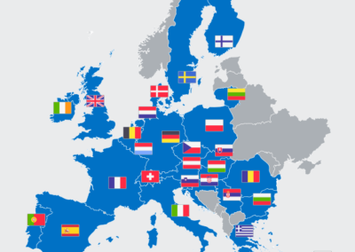 mapa działalności Lidl, Europa